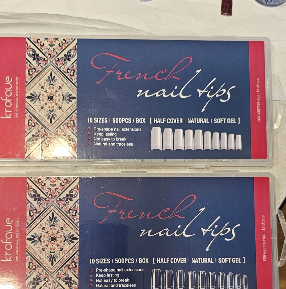 French Nail Tips Set with Assorted Dipping Powders - Picture 5 of 11